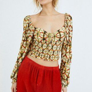 UO Old Soul Smocked Top, NWT, Size XS